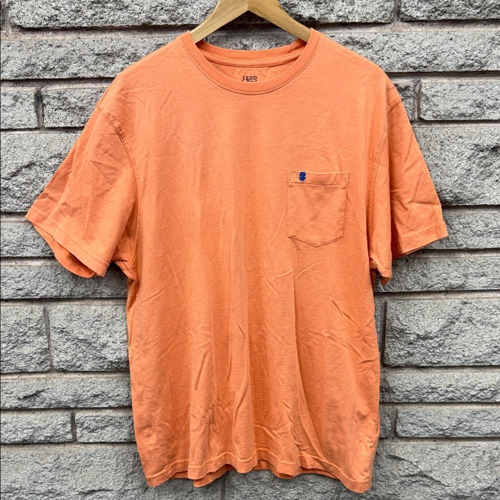 Izod Men's Orange Short Sleeve Tee